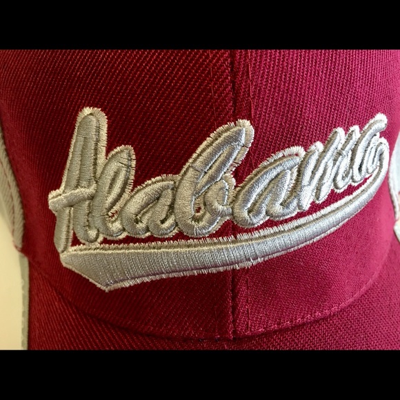Alabama Football Adjustable Cap Hat Red Gray SEC - Picture 3 of 8